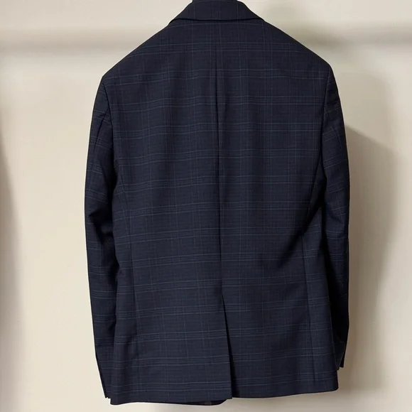 Ted Baker London Men's Blazer - navy plaid, slim fit 40R